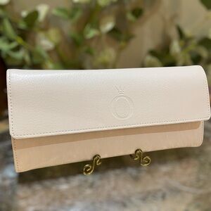 Pandora Travel Jewelry Holder Case Clutch Wallet Pink Leather Tri-Fold